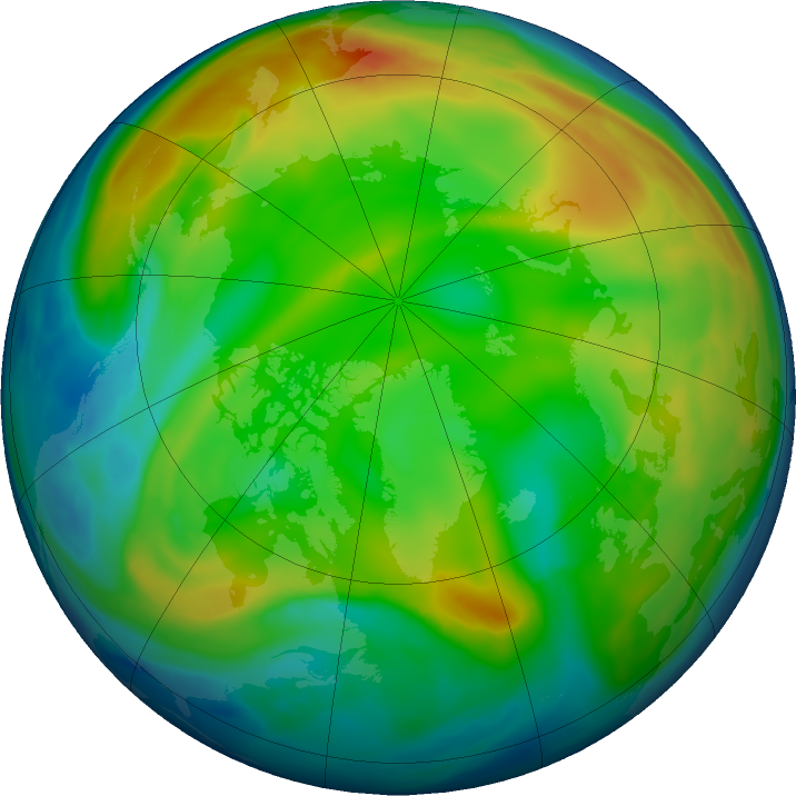 Arctic ozone map for 18 December 2016